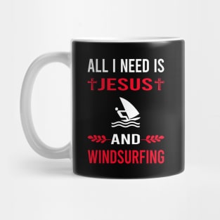 I Need Jesus And Windsurfing Windsurf Windsurfer Mug